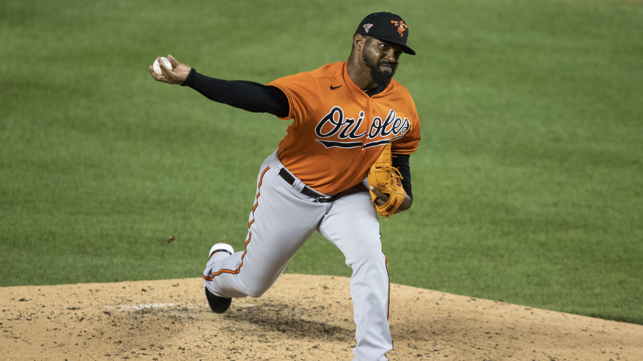 Baltimore Orioles relief pitcher Mychal Givens throws. (Alex Brandon/AP)