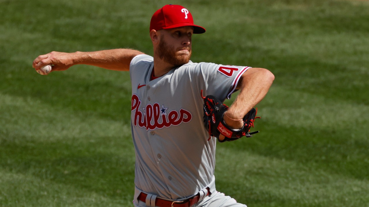 Philadelphia Phillies starting pitcher Zack Wheeler. (Adam Hunger/AP)