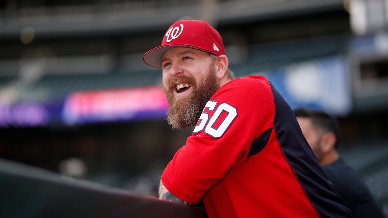 Justin Miller, pictured as a member of the Washington Nationals. (David Zalubowski/AP)