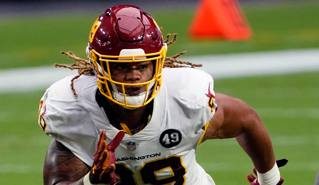 Washington Football Team defensive end Chase Young during a game against the Arizona Cardinals, Sunday, Sept. 20, 2020, in Glendale, Ariz. (Rick Scuteri/AP)