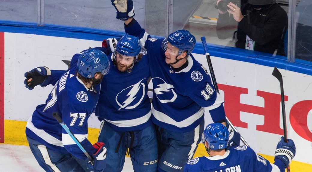 Romp and roll. Tampa crushes the Isles 8-2 in Game 1 of the E.C.F.
