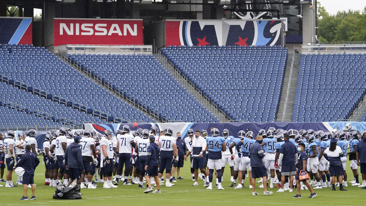 Tennessee Titans hold NFL football training camp at Nissan Stadium. (Mark Humphrey/AP)