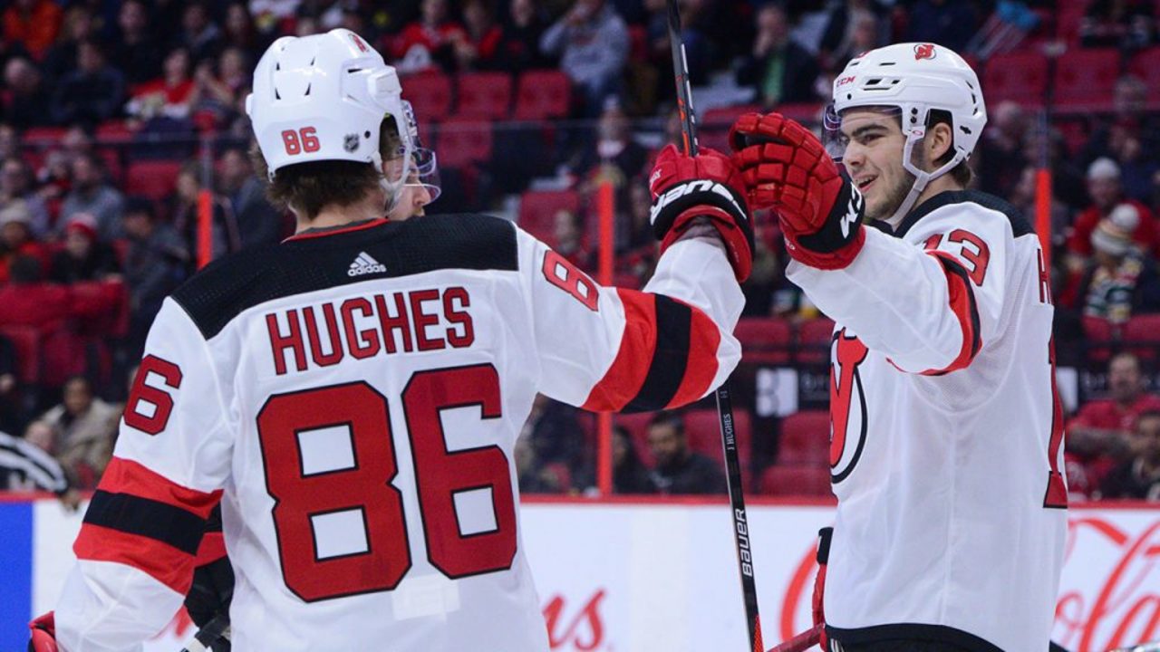 Nico Hischier and Jack Hughes provide offense for New Jersey Devils