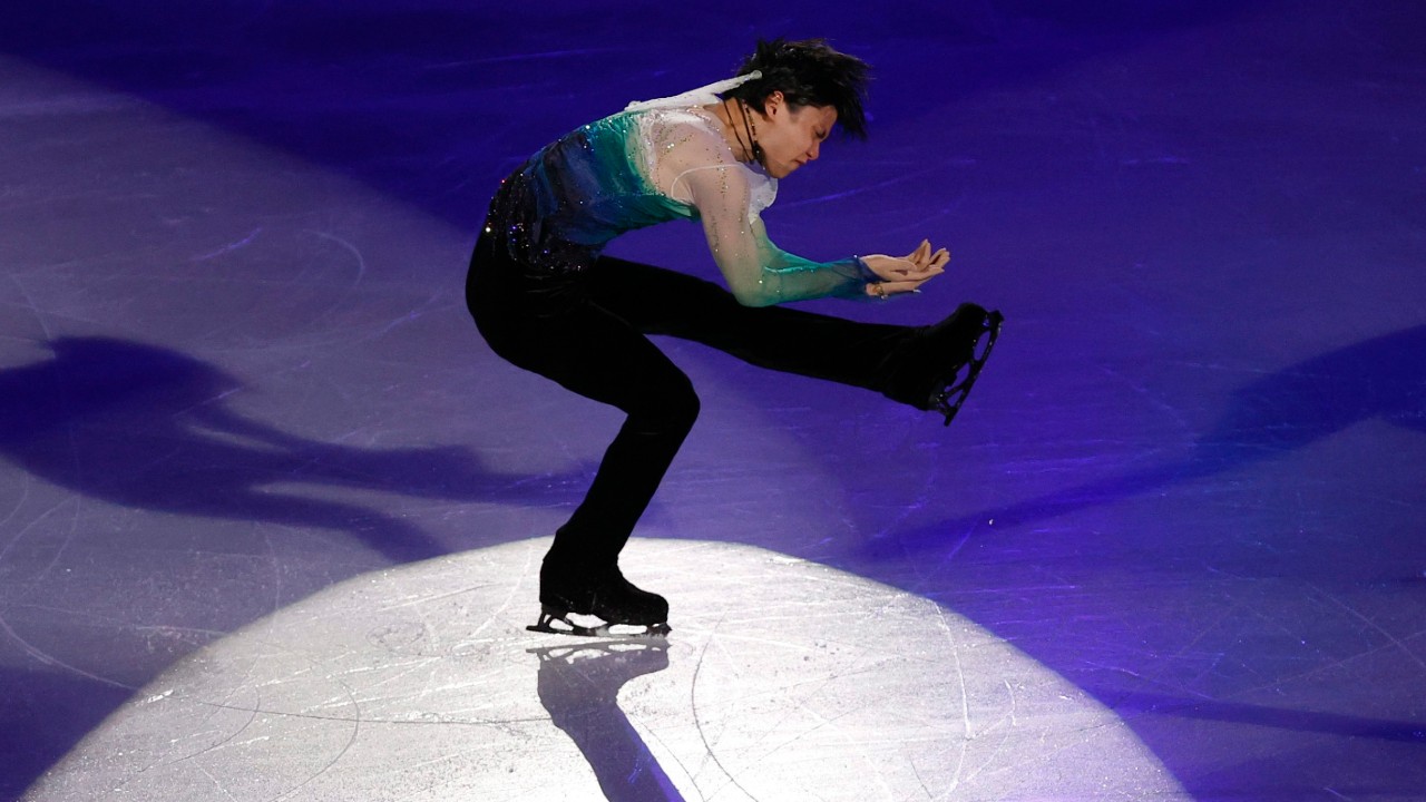 Japan's Yuzuru Hanyu performs during the gala exhibition in the 2020 ISU Four Continents Figure Skating Championships in Seoul, South Korea. (Lee Jin-man/AP)