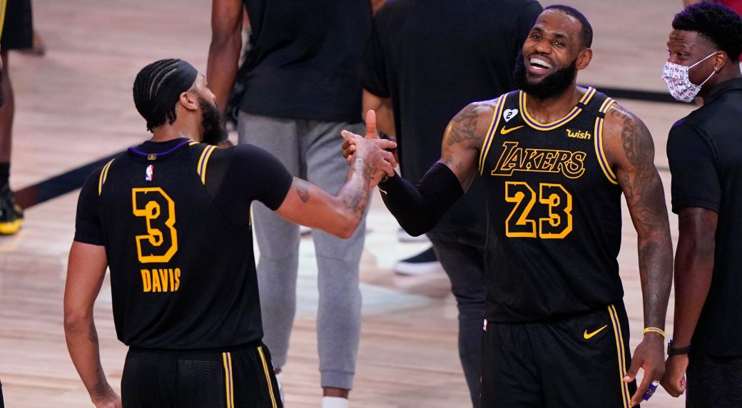 Lakers jerseys in Game 5 with chance win another title
