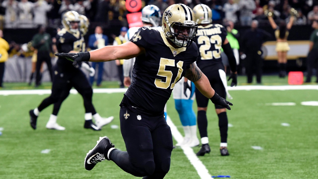 Former New Orleans Saints middle linebacker Manti Te'o (51) has been signed to the Chicago Bears' practice squad. (Bill Feig/AP)