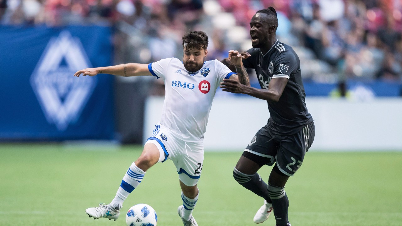 Former Montreal Impact winger Michael Petrasso, left. (Darryl Dyck/CP)