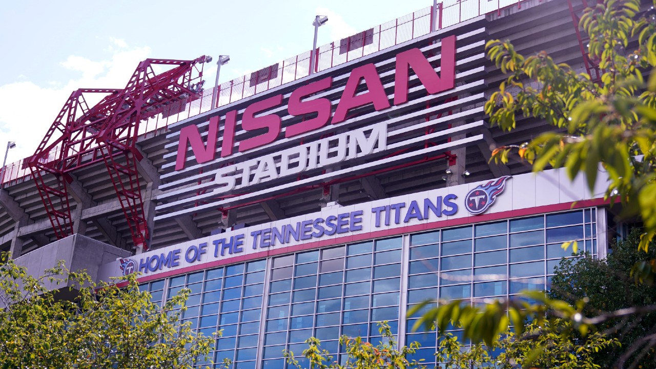 Nissan Stadium, home of the Tennessee Titans, is shown Tuesday, Sept. 29, 2020, in Nashville, Tenn.  (Mark Humphrey/AP)