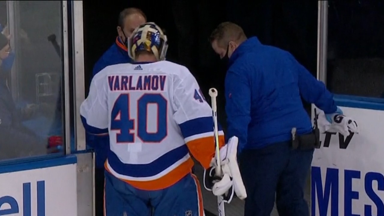 Report: Islanders goaltender Semyon Varlamov injured in warmups. -  HockeyFeed