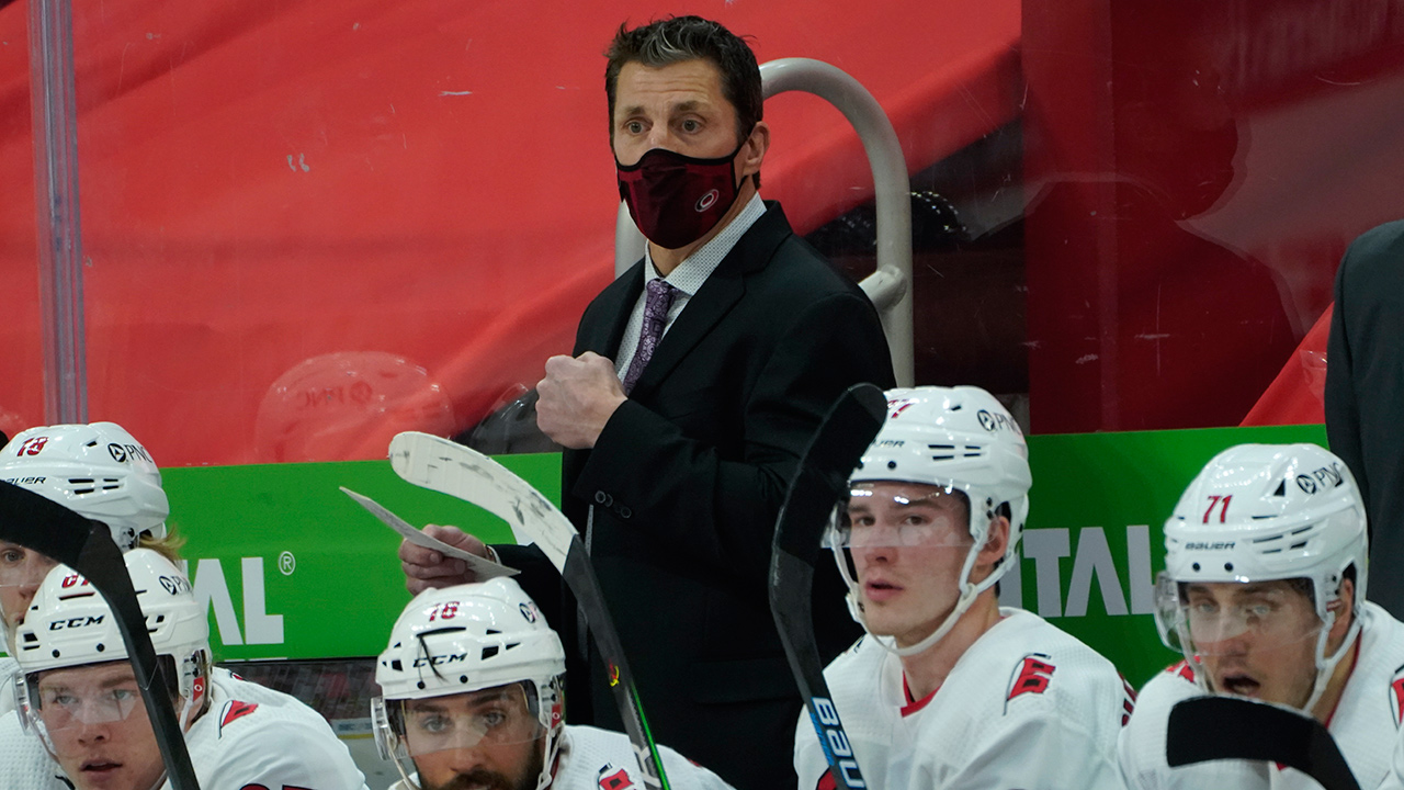 Carolina Hurricanes head coach Rod Brind'Amour. (Paul Sancya/AP)