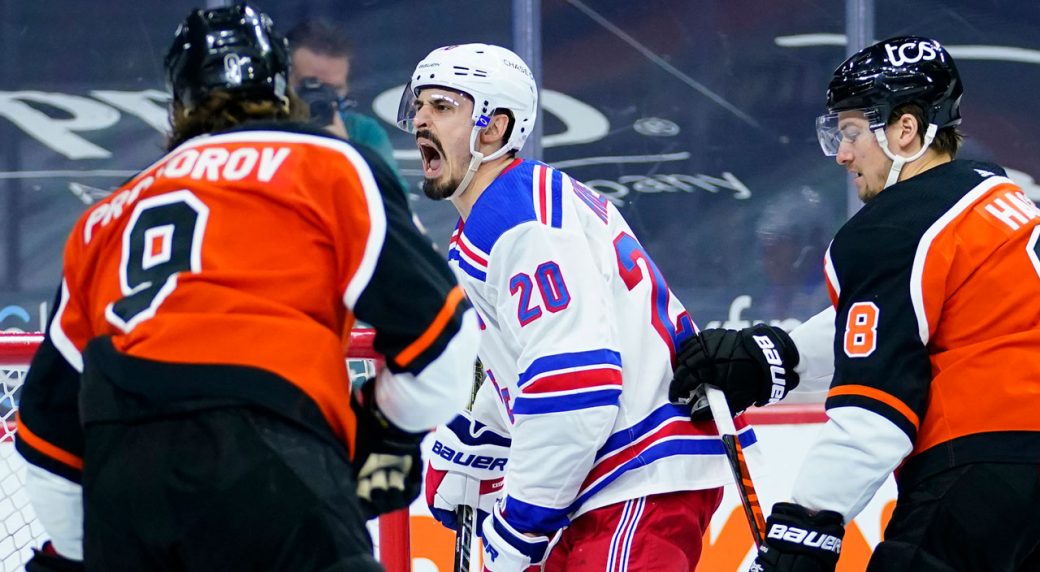 Giroux, Flyers top Rangers despite Kreider's hat t