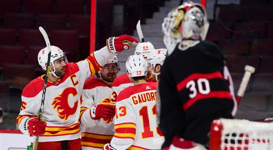 Line changes spark Flames' spirited offensive effo