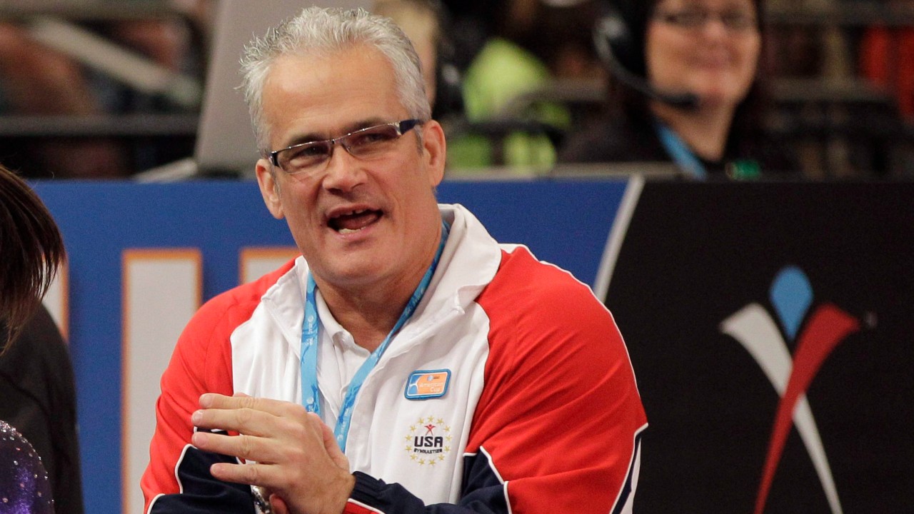 In this March 3, 2012, file photo, gymnastics coach John Geddert is seen at the American Cup gymnastics meet. (Kathy Willens, File, AP)