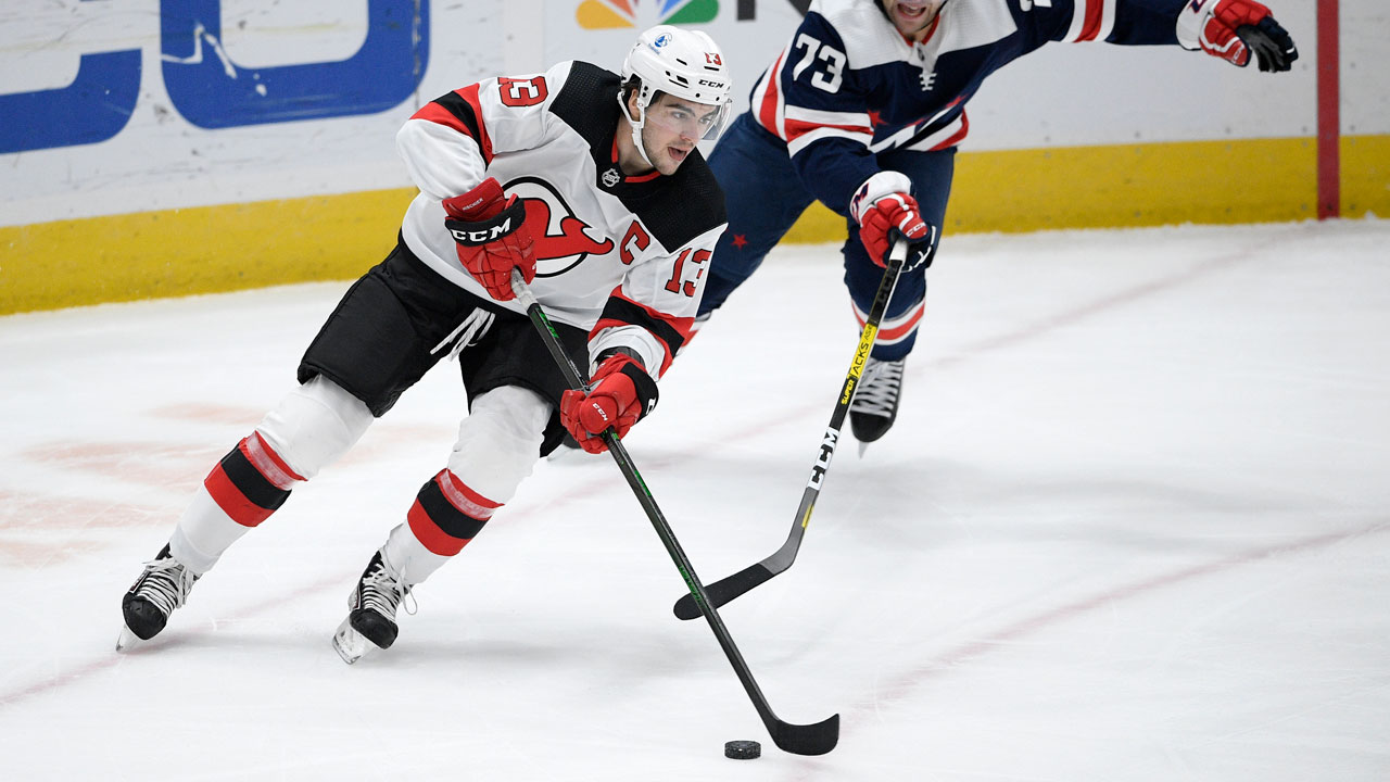 New Jersey Devils' Ryan Graves plays during an NHL hockey game