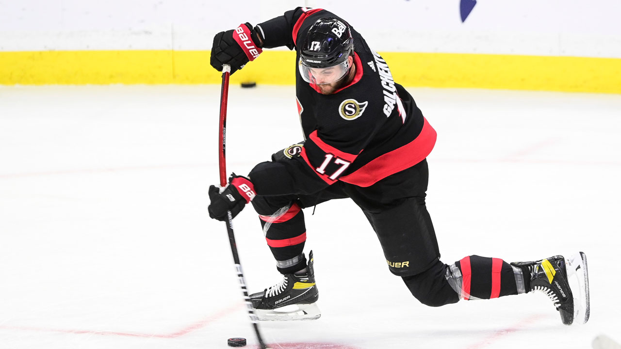 Toronto Maple Leafs left winger Alex Galchenyuk, pictured while still a member of the Ottawa Senators. (Sean Kilpatrick/CP)
