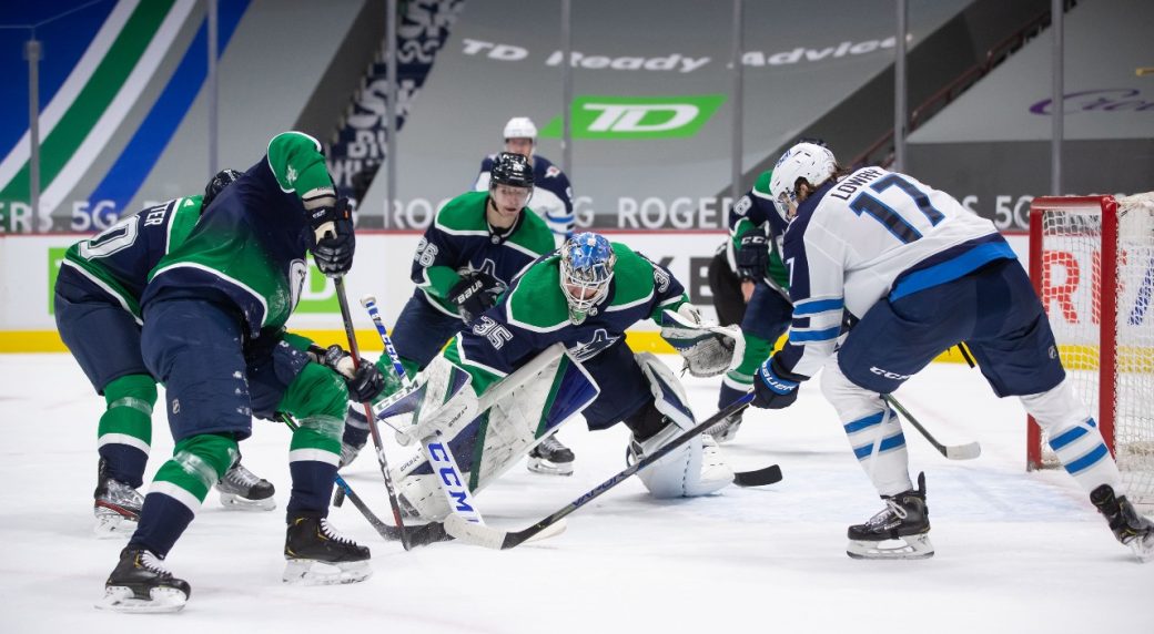 B.C. boy Brossoit stops 29 to shut out the 'Nucks at home