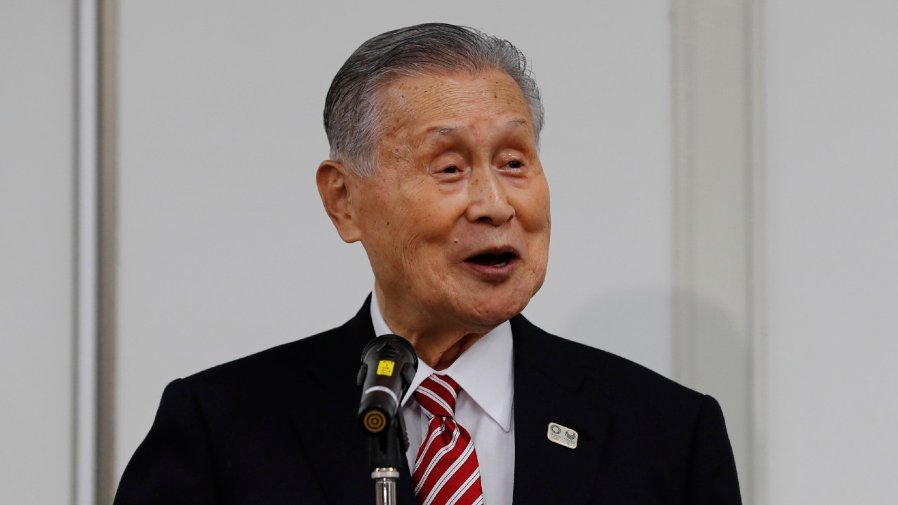 Yoshiro Mori, the president of the Tokyo Olympic organizing committee, speaks at a news conference in Tokyo Thursday, Feb. 4, 2021. (Kim Kyung-hoon/Pool Photo via AP)