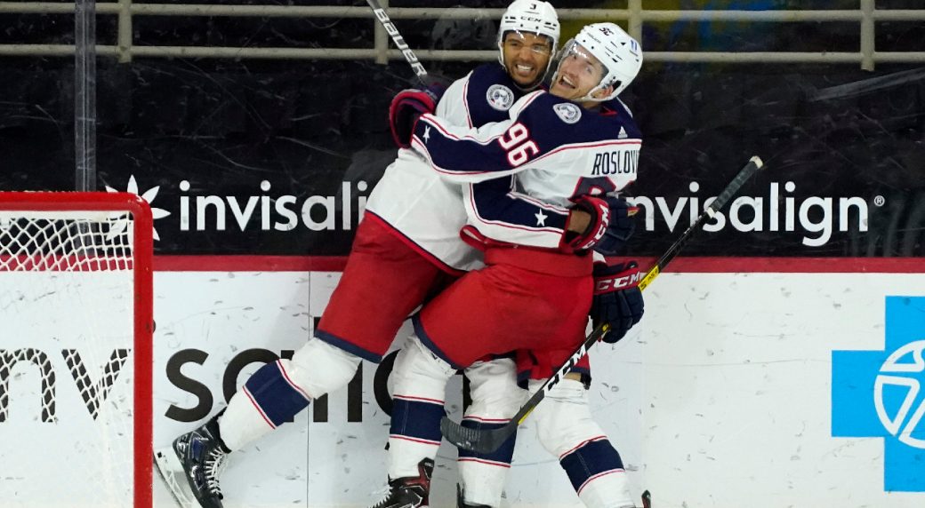Jackets Jones Scores In Last Minute Of OT To Beat Hurricanes