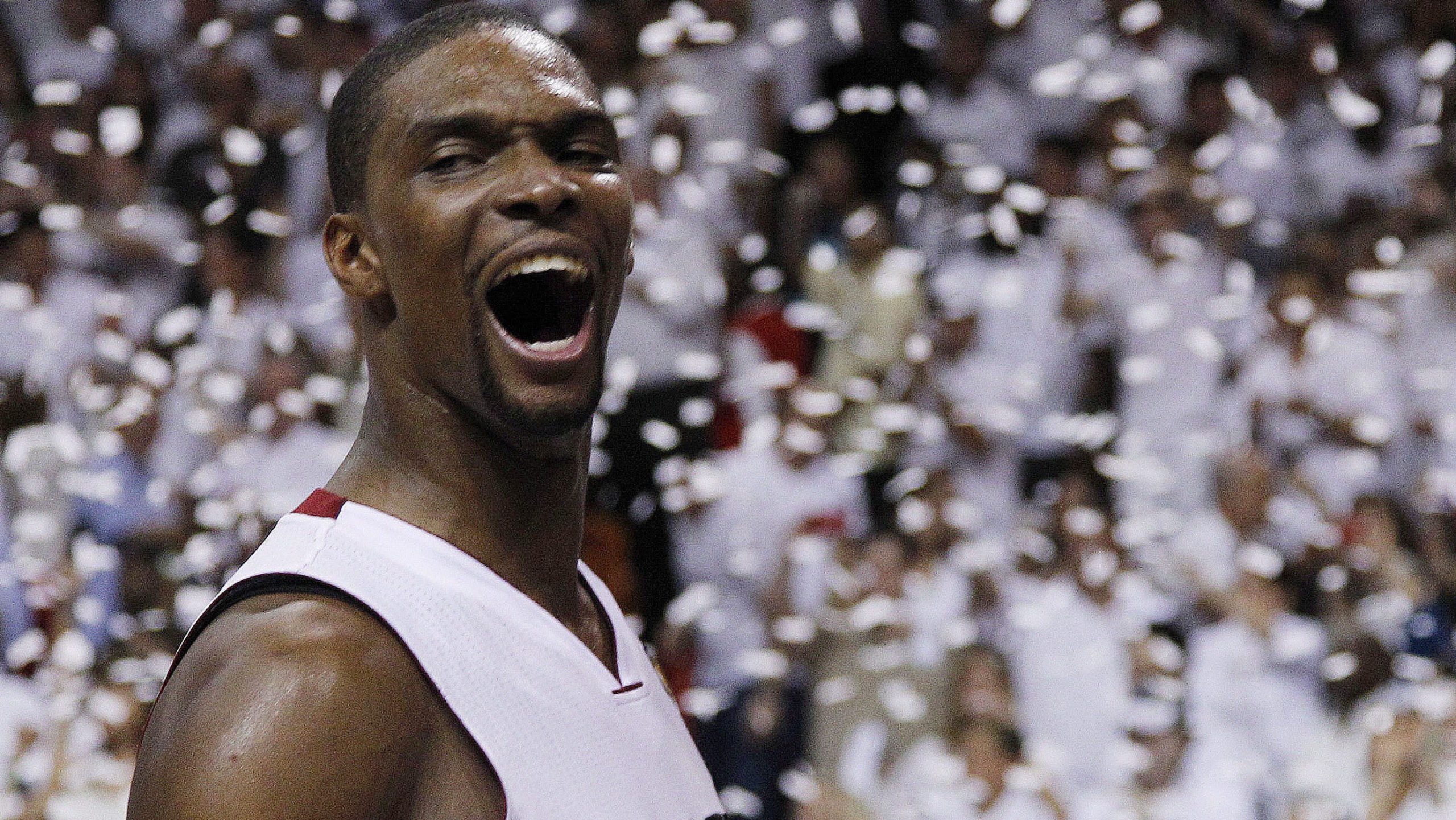Chris Bosh is a first-time finalist for the Naismith Hall of Fame in 2021. (Lynne Sladky/AP)