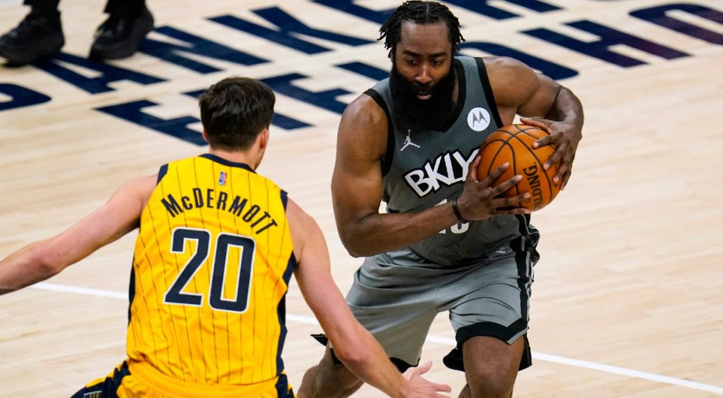 James Harden's tripledouble leads shorthanded Nets past Pacers