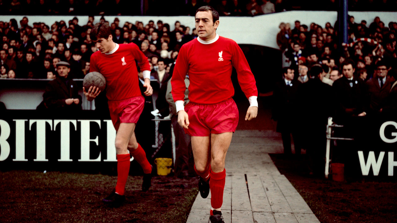 Liverpool has announced that Ian St. John, centre, has died following a long illness. He was 82. (PA FILE via AP)