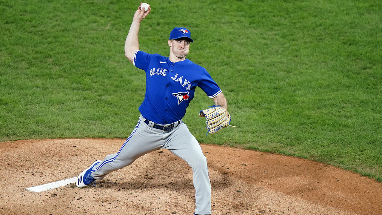 Toronto Blue Jays' Ross Stripling pitches during the second inning of a baseball game. (Matt Slocum/AP)