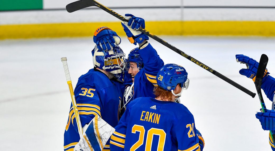 The Sabres took their best shot at their former goalie, but Linus