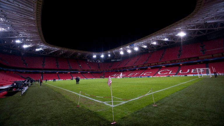 This Wednesday, Dec.10, 2014 file photo shows a general view of San Mames stadium in Bilbao, northern Spain. (Alvaro Barrientos / AP)