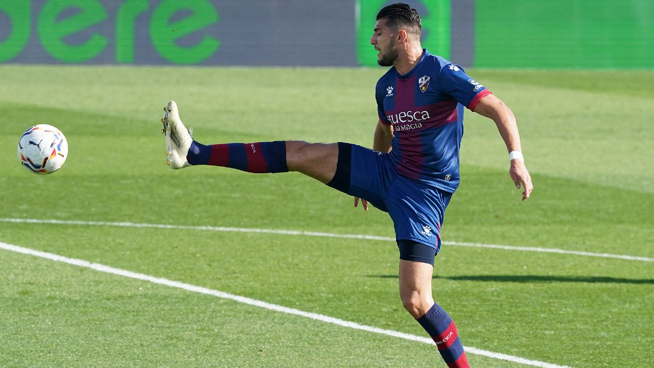 SD Huesca's Rafa Mir during La Liga match. October 31, 2020. (Photo by ALTERPHOTOS/Acero/ABACAPRESS.COM)