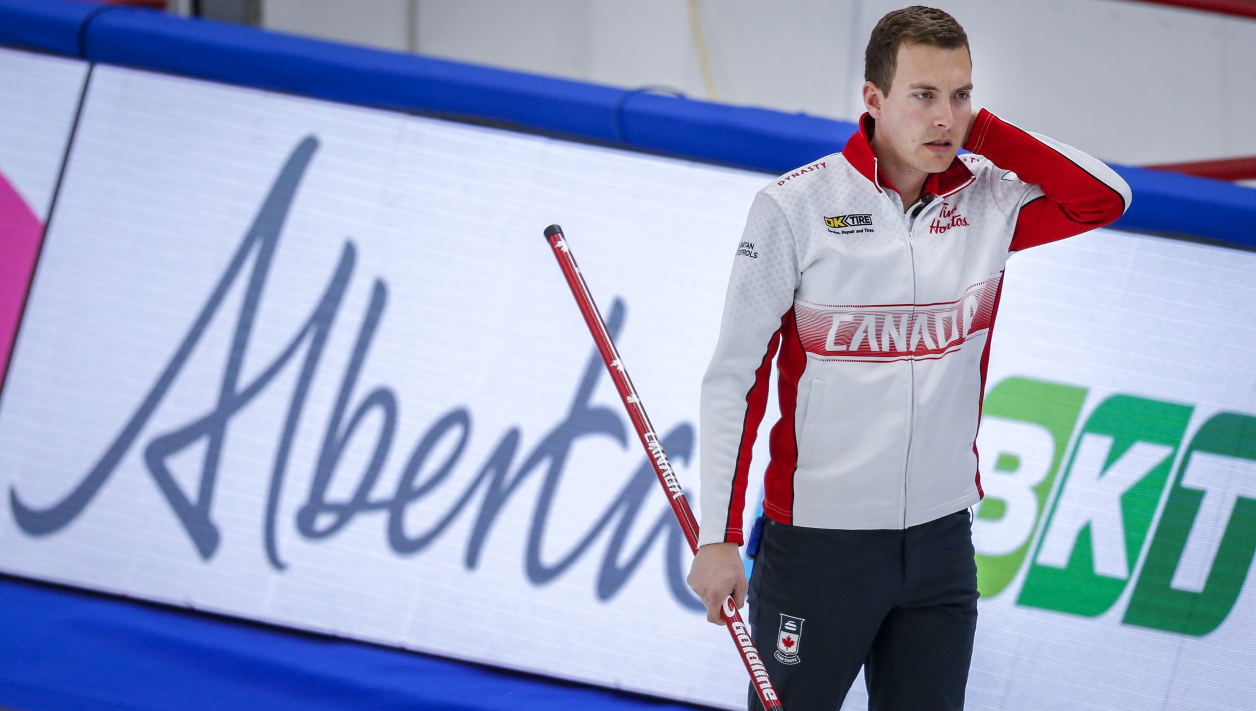 Team Canada skip Brendan Bottcher. (Jeff McIntosh/CP)