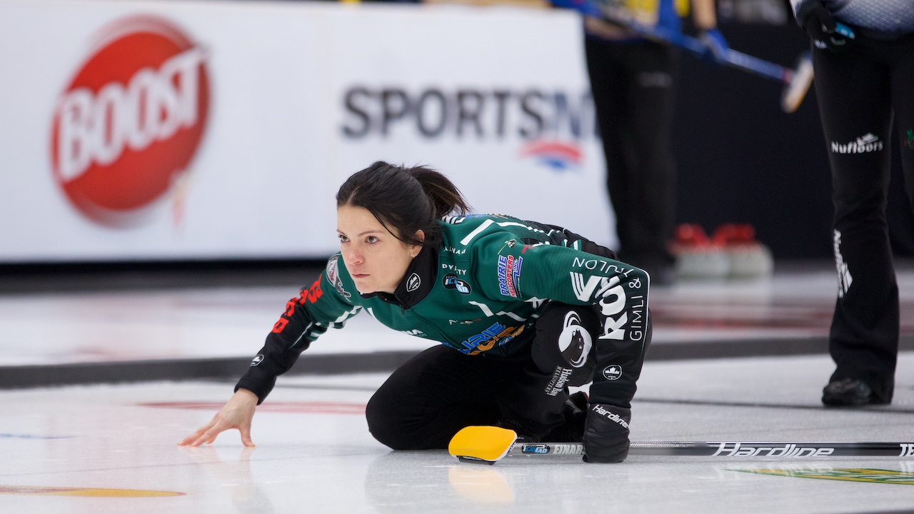 Kerri Einarson in action at the 2020 Meridian Canadian Open in Yorkton, Sask. (Anil Mungal)