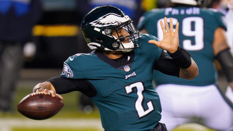 Philadelphia Eagles quarterback Jalen Hurts. (Chris Szagola/AP)