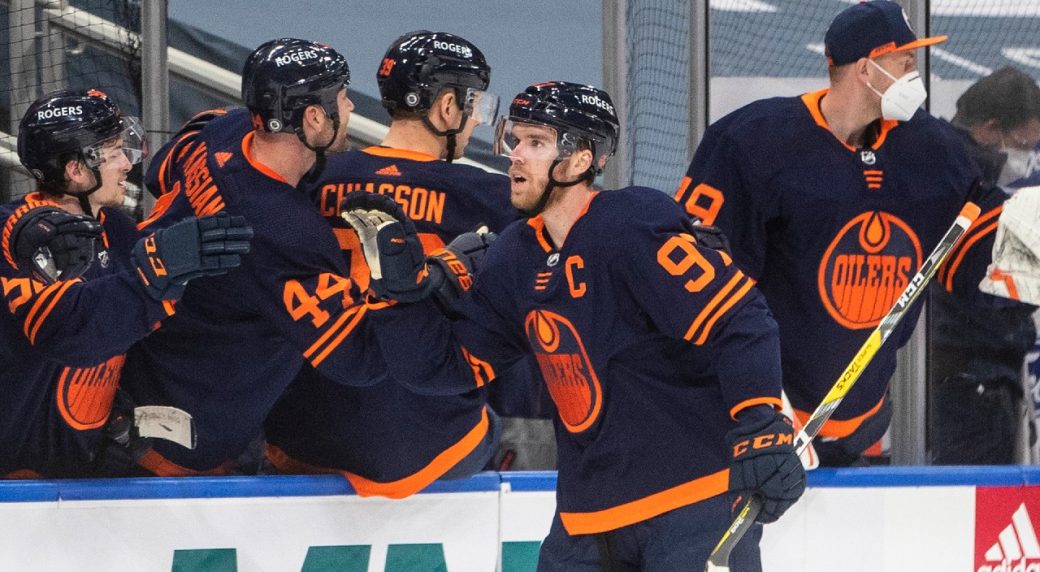 Connor McDavid reaches 100 points in 53 games as O