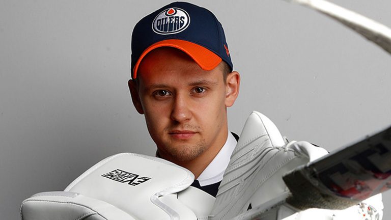 Edmonton Oilers prospect Ilya Konovalov signed a three-year, entry-level contract which will begin in the 2021-22 season. (Edmonton Oilers/Twitter)