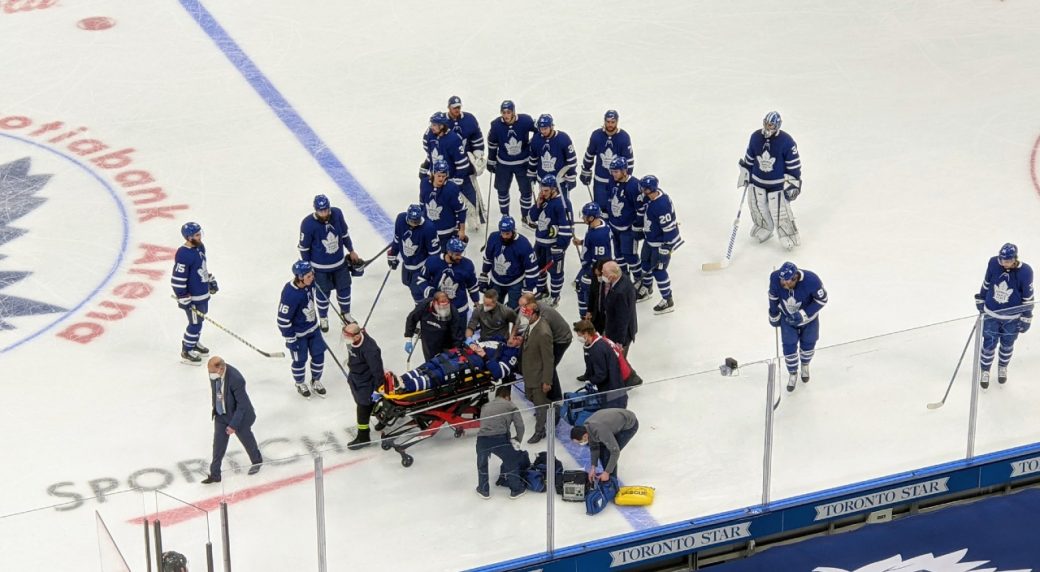 Maple Leafs' John Tavares taken to hospital after 