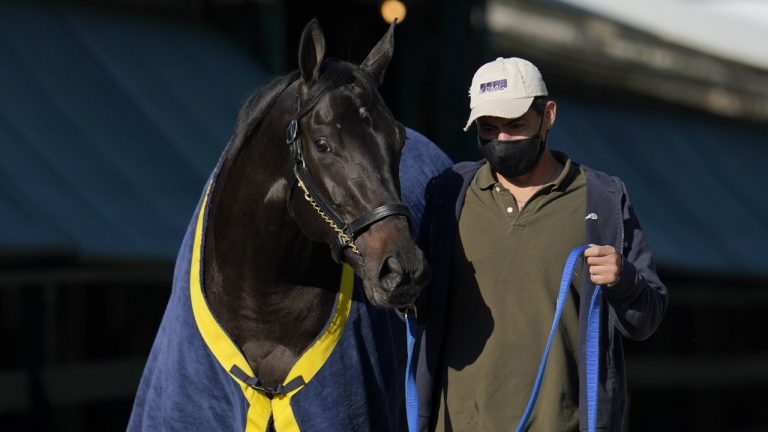 Kentucky Derby winner Medina Spirit has been stripped of the title after failing drug tests. (Julio Cortez/AP)
