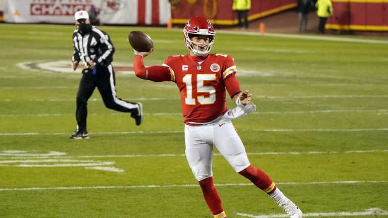 Kansas City Chiefs quarterback Patrick Mahomes throws a pass. (Charlie Riedel/AP)