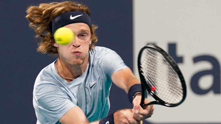 Andrey Rublev. (Wilfredo Lee/AP) 