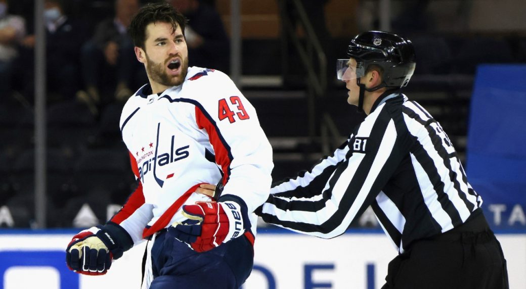 Capitals' Tom Wilson leaves game vs. Rangers with 