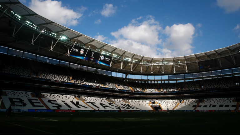 General view of the Besiktas Park Stadium in Istanbul. (AP)