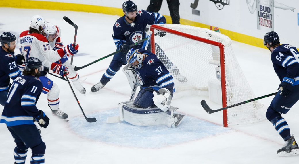 Jets come out flat as Scheifele's hit could have s