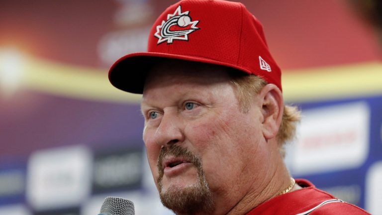 Canada's manager Ernie Whitt speaks during a news conference. (Lee Jin-man/AP) 