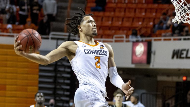 Oklahoma State's Cade Cunningham dunks. (Mitch Alcala/AP)
