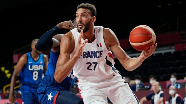 Rudy Gobert (27) during France's win over Team USA. (Eric Gay/AP) 