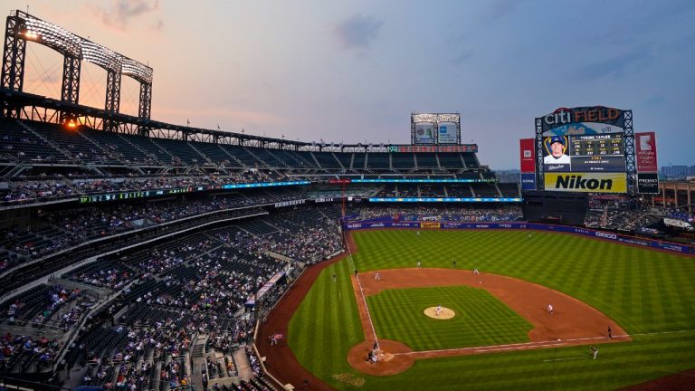 Fans watch during the third inning of the second baseball game of a doubleheader between the New York Mets and the Milwaukee Brewers at Citi Field on Wednesday, July 7, 2021, in New York. (Frank Franklin II/AP) 