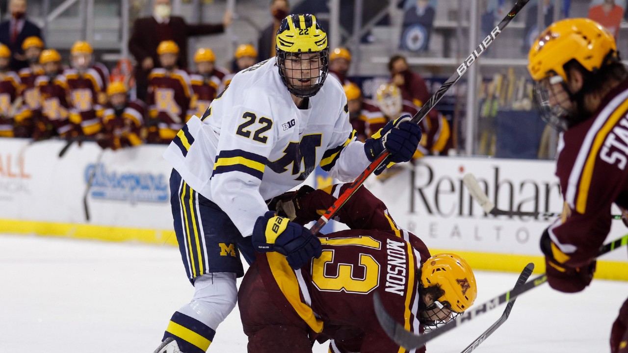 Michigan recruit Luke Hughes becomes third brother selected in first round  of NHL draft 