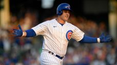 Anthony Rizzo retires with Cubs, nearly catches home run in Wrigley bleachers