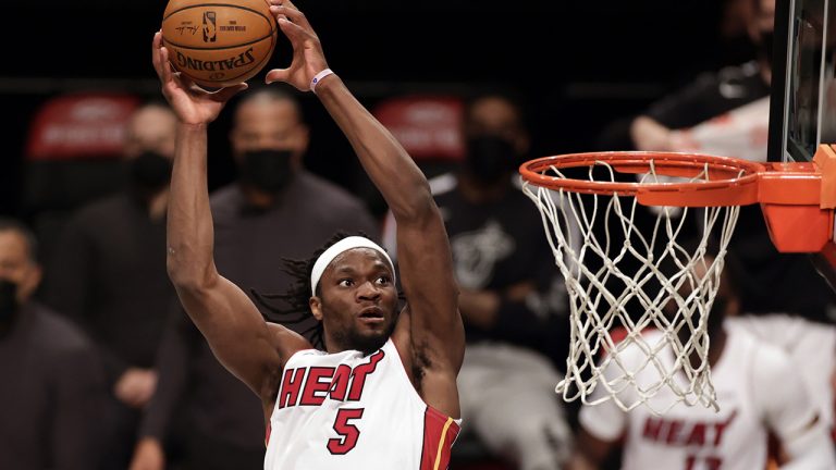 Former Miami Heat forward Precious Achiuwa. (Adam Hunger/AP)