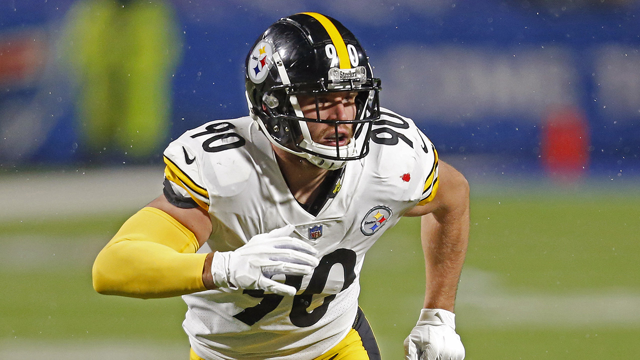 Pittsburgh Steelers linebacker T.J. Watt (90) warms up wearing My Cause My  Cleats during the first