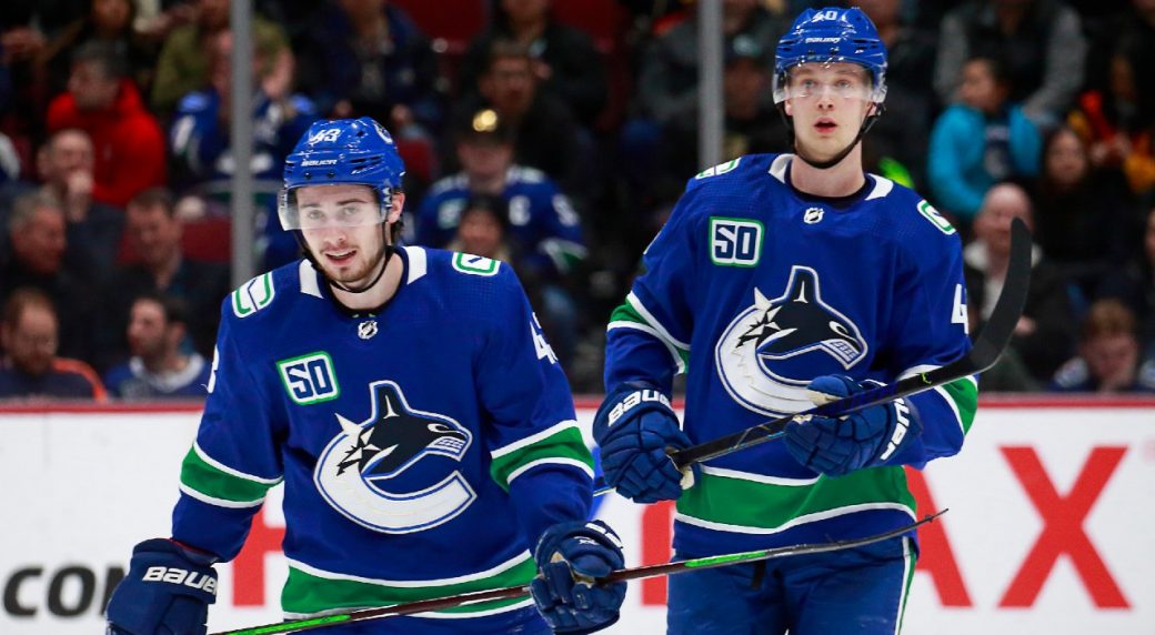 Canucks’ new era of leadership begins as Pettersson and Hughes don A’s